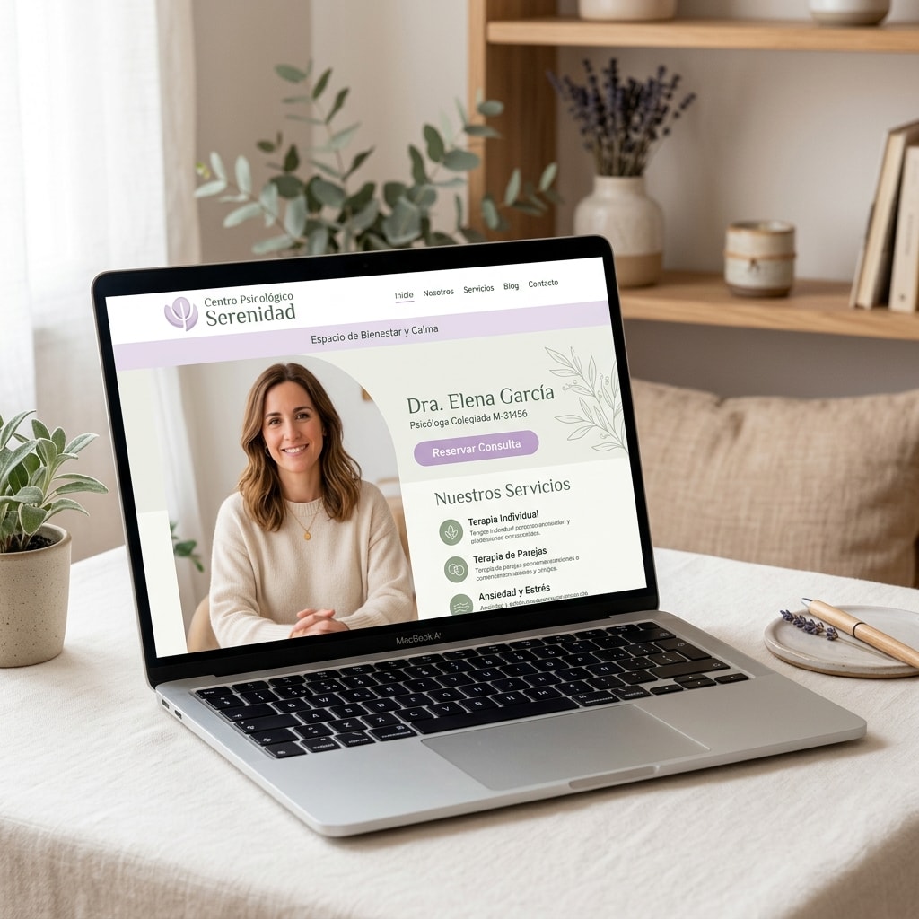 Sitio web de consultorio psicológico con reservas de sesiones